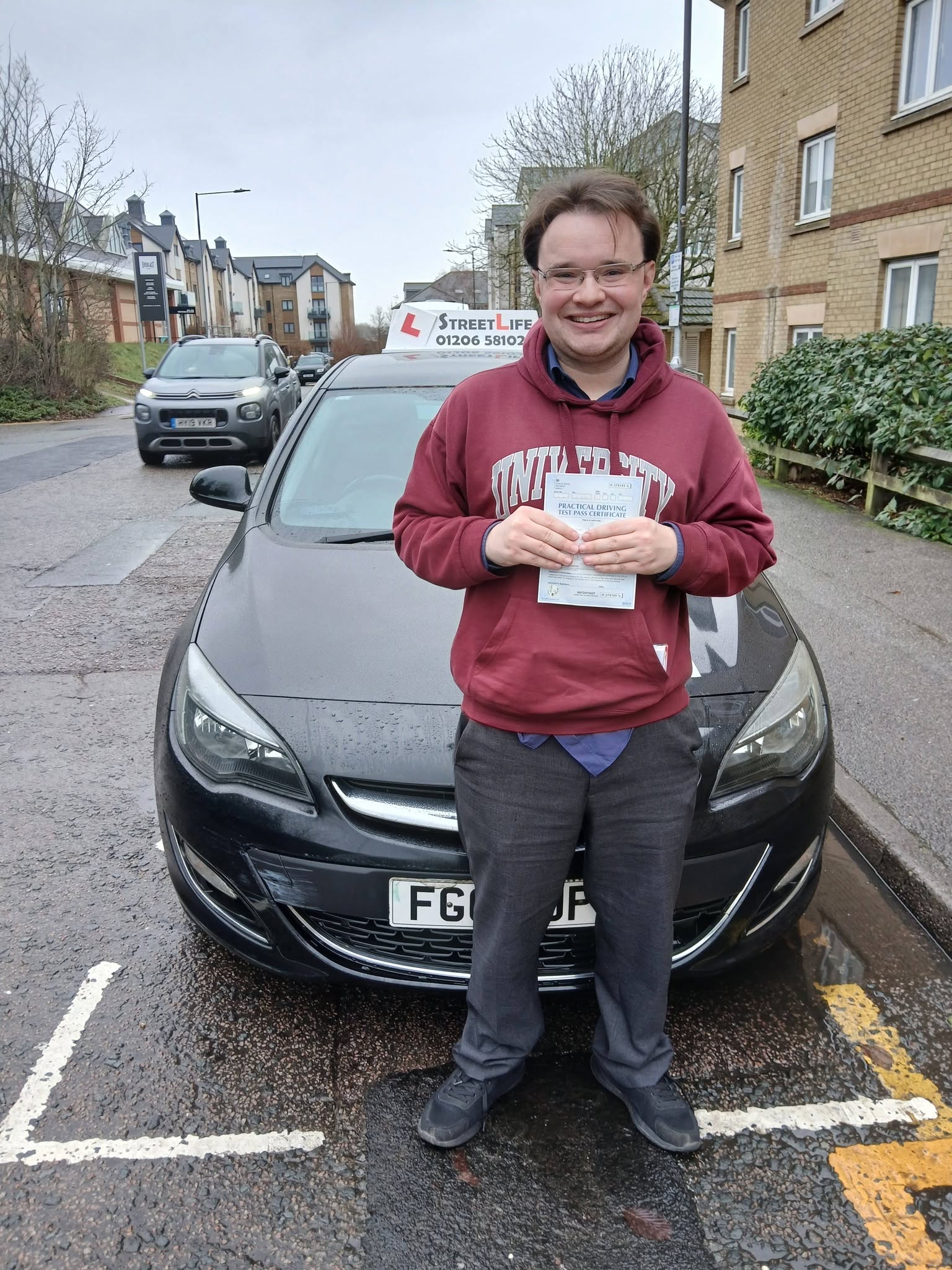Test pass by the car