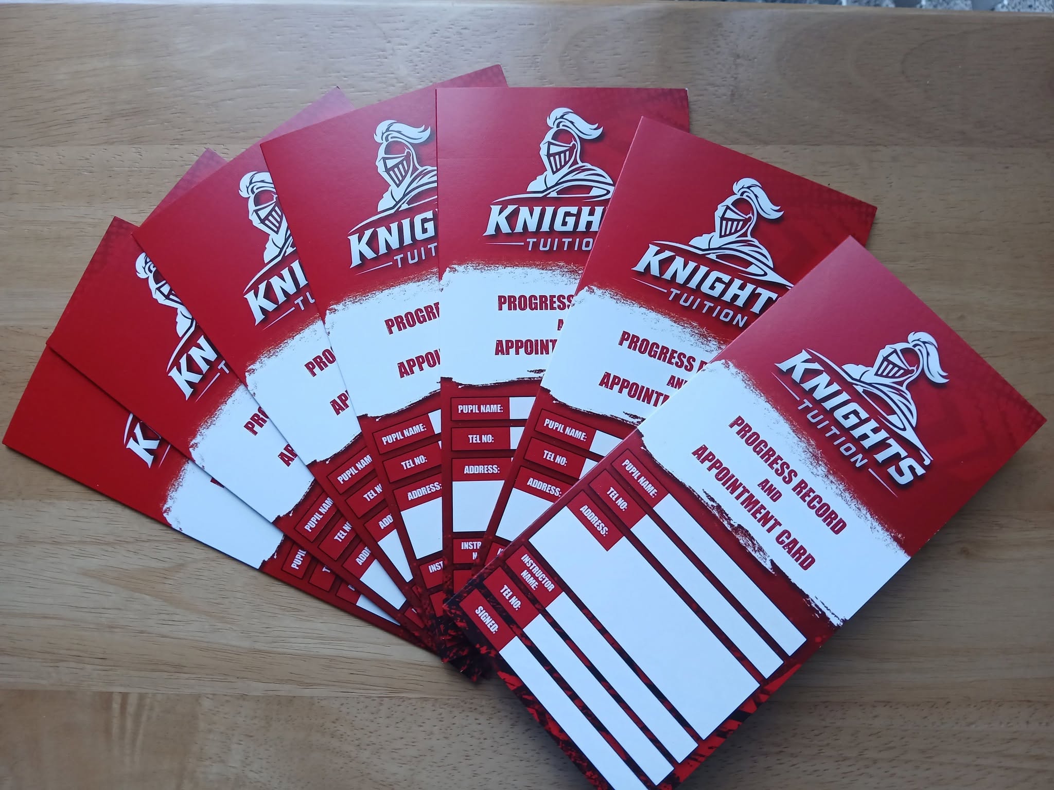 Progress and appointment cards
